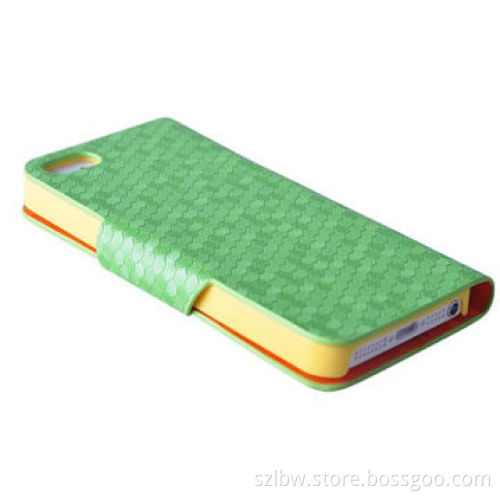 Leather Case, Suitable for iPhone 5, Made of PU Exterior and PC Side